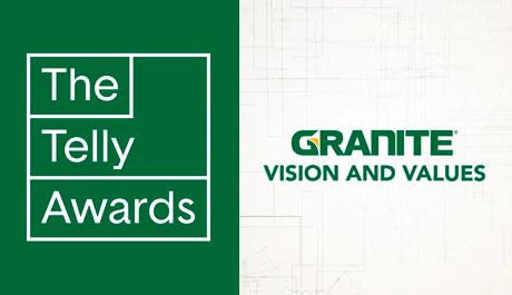 Granite’s “Vision and Values” Named Best General – Non-Broadcast in Video in the 42nd Annual Telly Awards