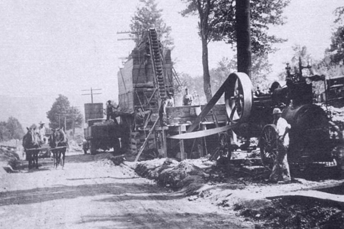 Image result for road work, city construction, 1940s