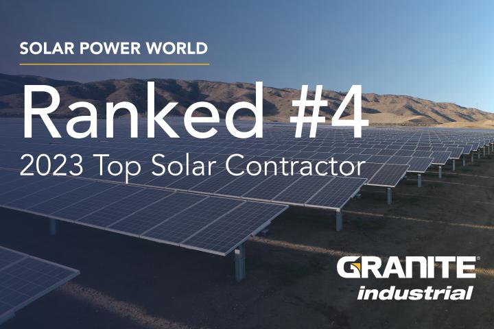 Granite Industrial Secures Top Ranks from Solar Power World